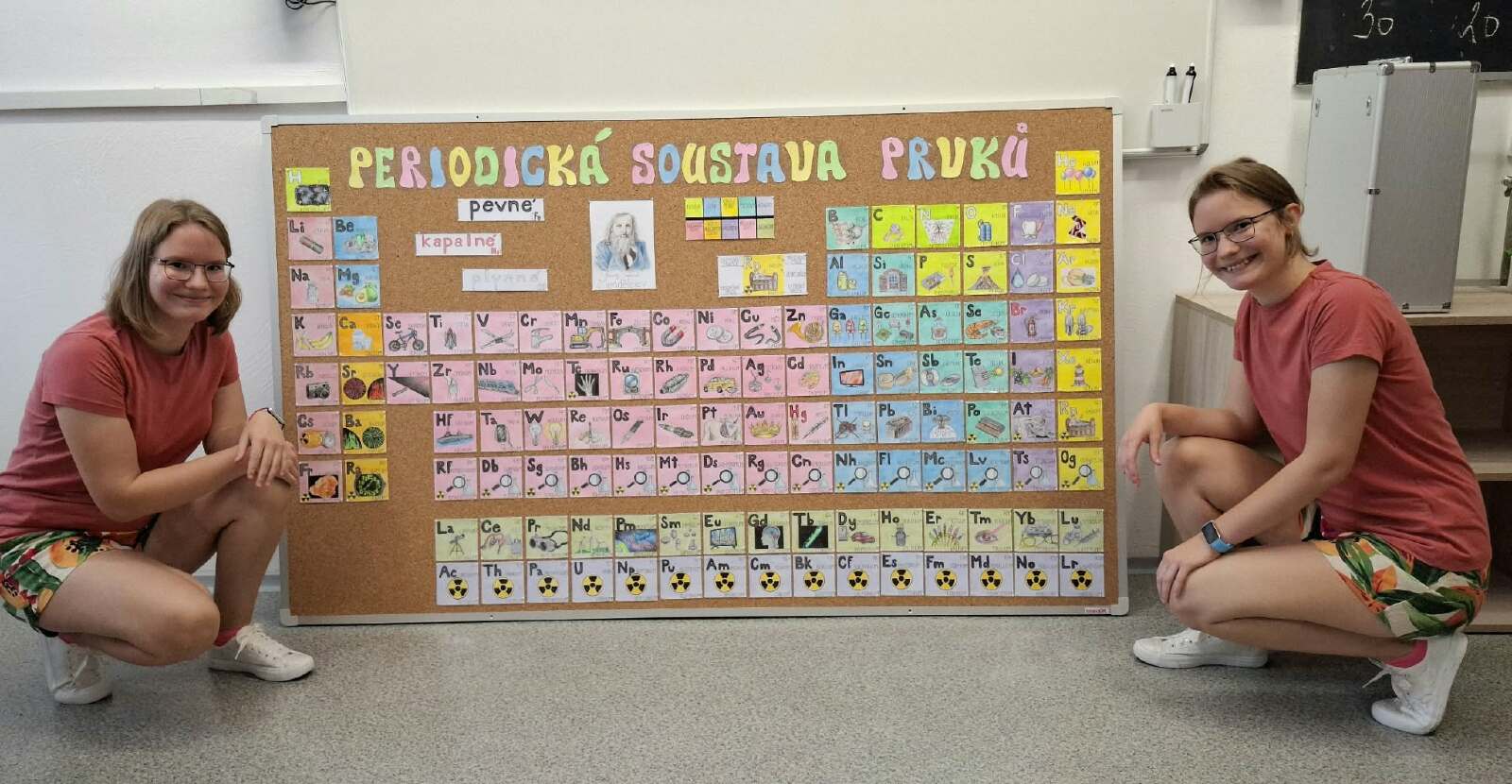 Výjimečná periodická tabulka vznikla díky práci našich deváťaček