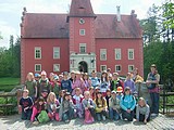 na zámku Červená Lhota při cestě domů